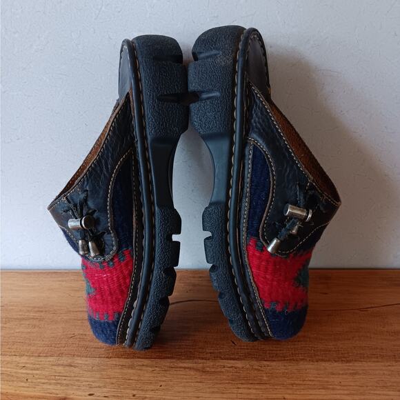 Double H Aztec Wool Leather Clogs - Picture 4 of 14